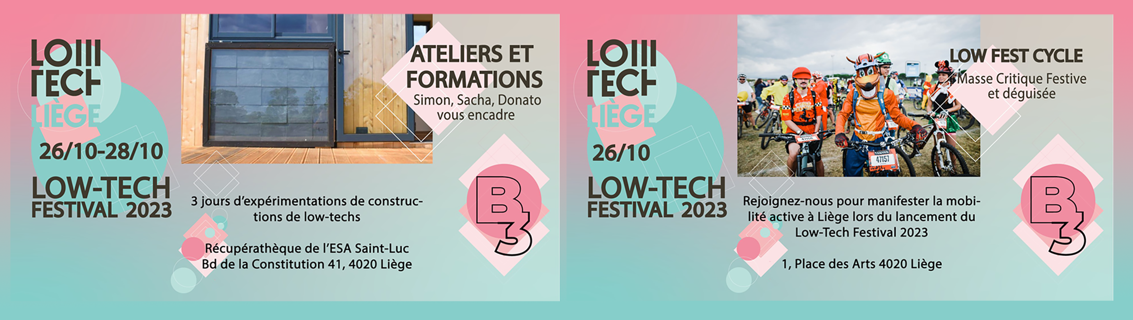 Le Low Tech Festival de Liège débarque à l'ESA Saint-Luc Liège !